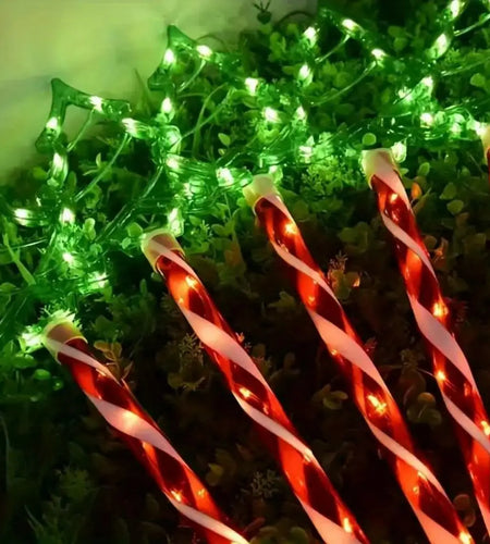 5pc/set solar candy Christmas tree ground installation decorative lights outdoor garden lawn LED lights courtyard lights