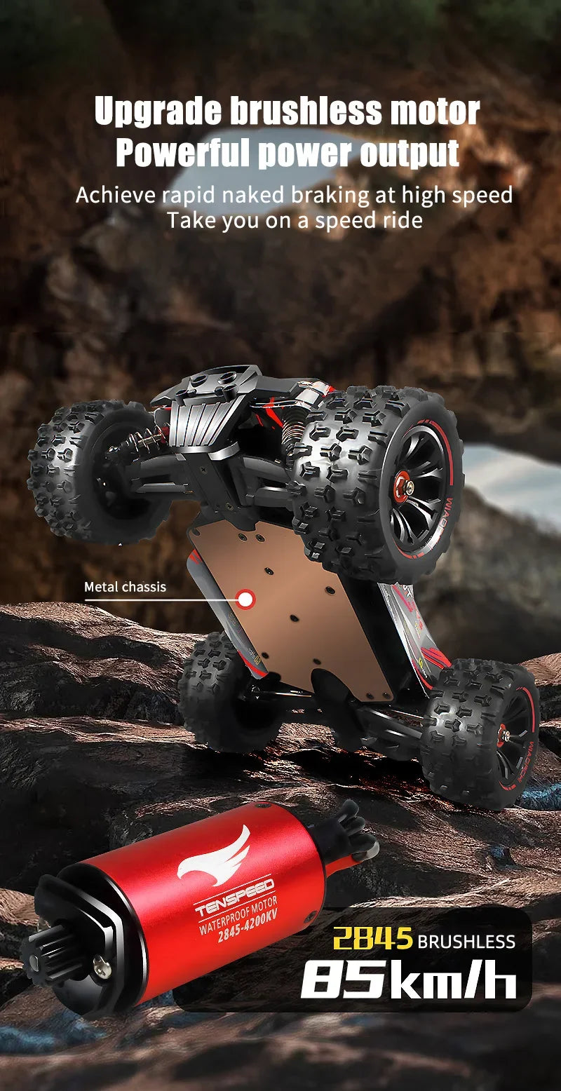 1:14 85KM/H or 50KM/H 4WD RC Car with LED Remote Control Cars High Speed Drift Monster 4x4 Truck for Kids Vs Wltoys 144001 Toys