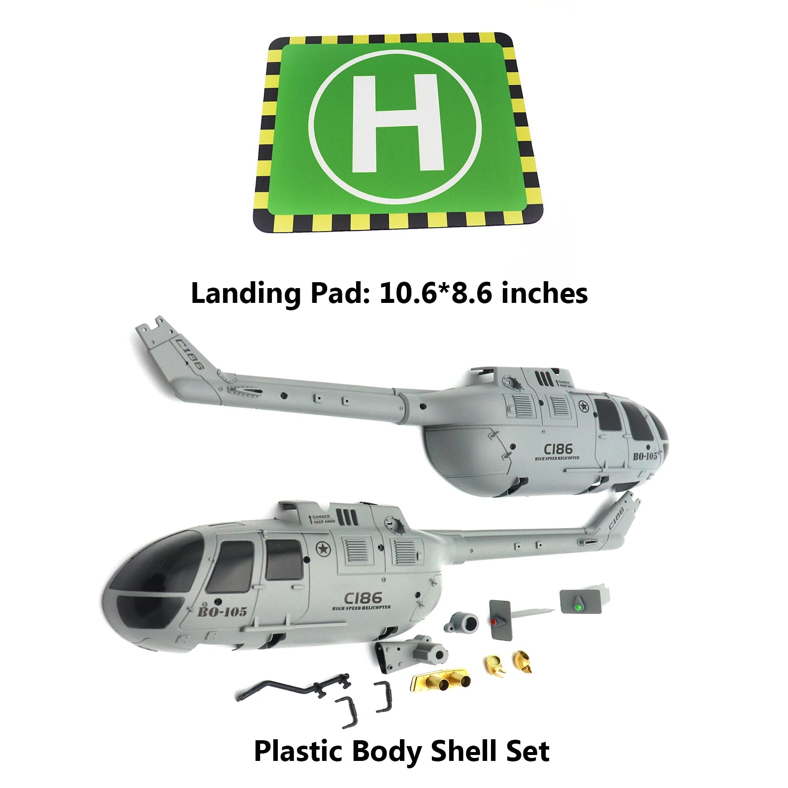 RC ERA Original Spare Parts for C186 Pro BO105 Scaled RC Helicopter Body Shell Propeller Tail Fin Motor Gear Roter Head