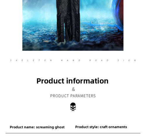 Load image into Gallery viewer, Halloween Decoration Screaming Scarecrow Ghost Voice-controlled Glowing and Sound-emitting Pendant Setting Up Props
