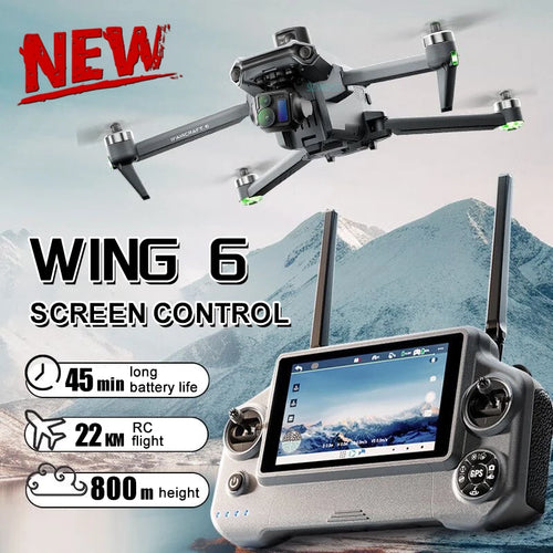 Load image into Gallery viewer, 2025 Wing 6 Professional 8K High-Definition Aerial Photography GPS Drone 3-Axis Mechanical Brushless Stabilization Gimbal 20km
