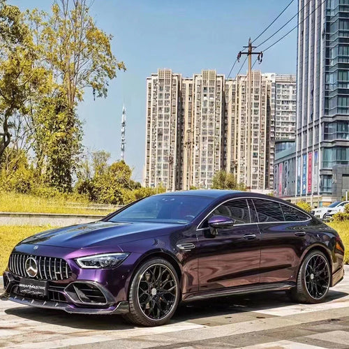 Load image into Gallery viewer, Midnight Purple Car Wrap Companies Glossy Metallic Vinyl Car Body Film
