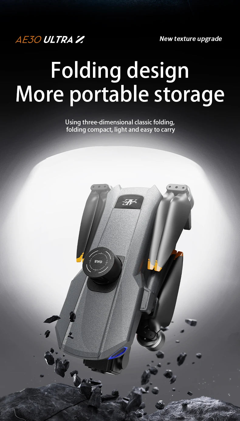 AE30 Ultra GPS Drone 4K Profesional HD Camera 3-Axis Gimbal Brushles Airdrop RC Quadcopter 5.5inch Screen Control Fishing Drones