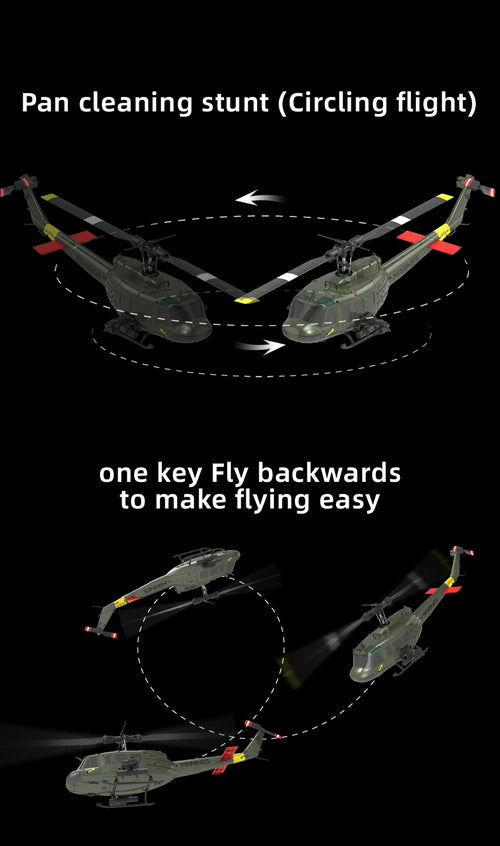 Load image into Gallery viewer, C032 UH-1 brushless RTF RC Helicopter 6-axis Gyroscope One Click 3D Flip Optical flow positioning UH1 helicopter model Hobby Toy
