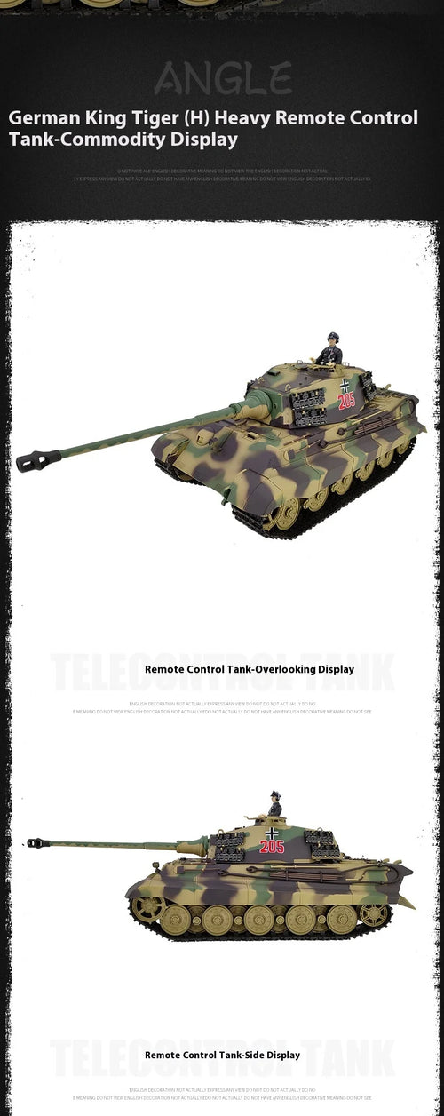 Load image into Gallery viewer, Henglong German Tiger King Remote-Controlled Tank 1/16 Metal Toy Car Professional Electric Tracked Off-Road Military Tank Model
