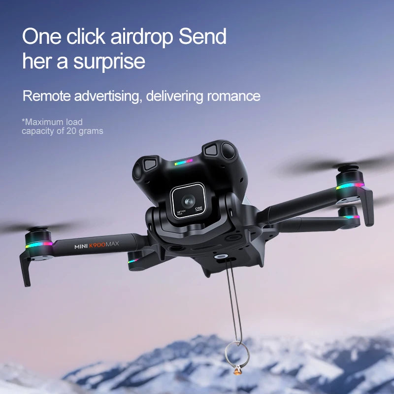2026 K900 MAX GPS 8K Drone Fishing Air Drop Automatic Turnaround 5G Screen Obstacle Avoidance Drone Professional Camera FPV Dron