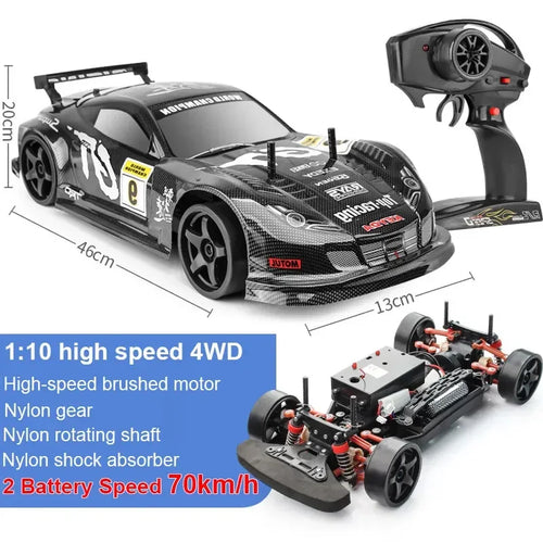Load image into Gallery viewer, 1:10 70km/h High-speed Drift Remote Control Car 2.4G 4WD Rc Off-road Vehicle Dual-speed Rc Car Children&#39;s Christmas Gift
