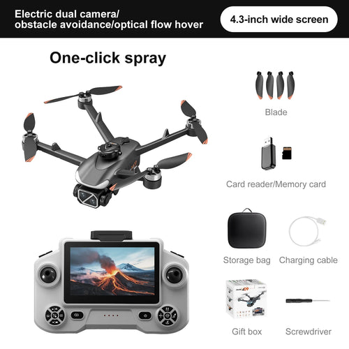 Load image into Gallery viewer, NEW YL09 Drone With Screen Remote Control 8K HD Dual Camera Brushless Motor Obstacle Avoidance Foldable FPV Quadcopter RC Drones
