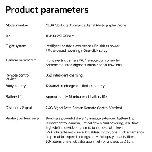 Load image into Gallery viewer, NEW YL09 Drone With Screen Remote Control 8K HD Dual Camera Brushless Motor Obstacle Avoidance Foldable FPV Quadcopter RC Drones
