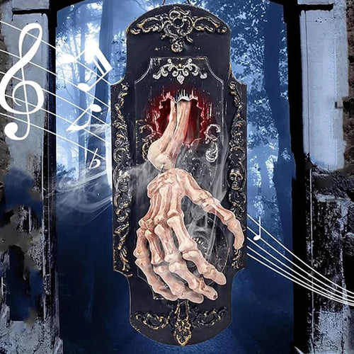 Load image into Gallery viewer, Halloween Funny Doorbell Induction Spray Doorbell Sound Induction Venue Layout Haunted House Halloween Terror
