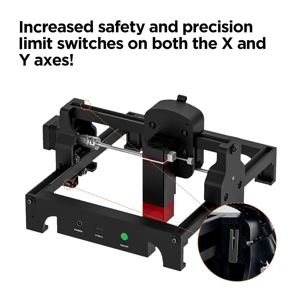 ACMER S1 Mini Laser Engraving and Cutting Machine Portable High Precision CNC Machine Tool For Plywood Acrylic Leather Glass