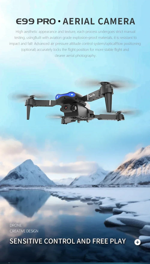 Load image into Gallery viewer, 2024 E99Pro RC Drone 4K Professinal With 1080P Wide Angle HD Camera Foldable Helicopter WIFI FPV Height Hold Gift Toy
