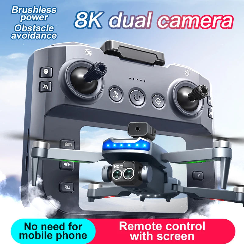 P15 Screen Control Drone 8K Professional Camera HD Aerial Photography Dual-Camera Omnidirectional Obstacle Avoidance Drone