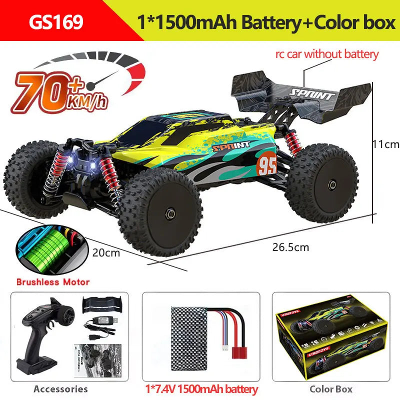 1:16 4WD RC Car 60KM/H Or 36KM/H With LED 2.4G Remote Control Cars High Speed Drift Monster 4x4 Truck For Kids VS Wltoys 144001