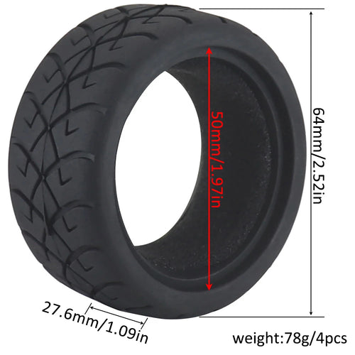 Load image into Gallery viewer, 1:10 On-road Car Tires 63-68mm High Grip Rubber Tyre Hot Melt Tire Hsp 94123 Hpi Himoto Fw06 Tt01 Abrasion Resistant Racing Car
