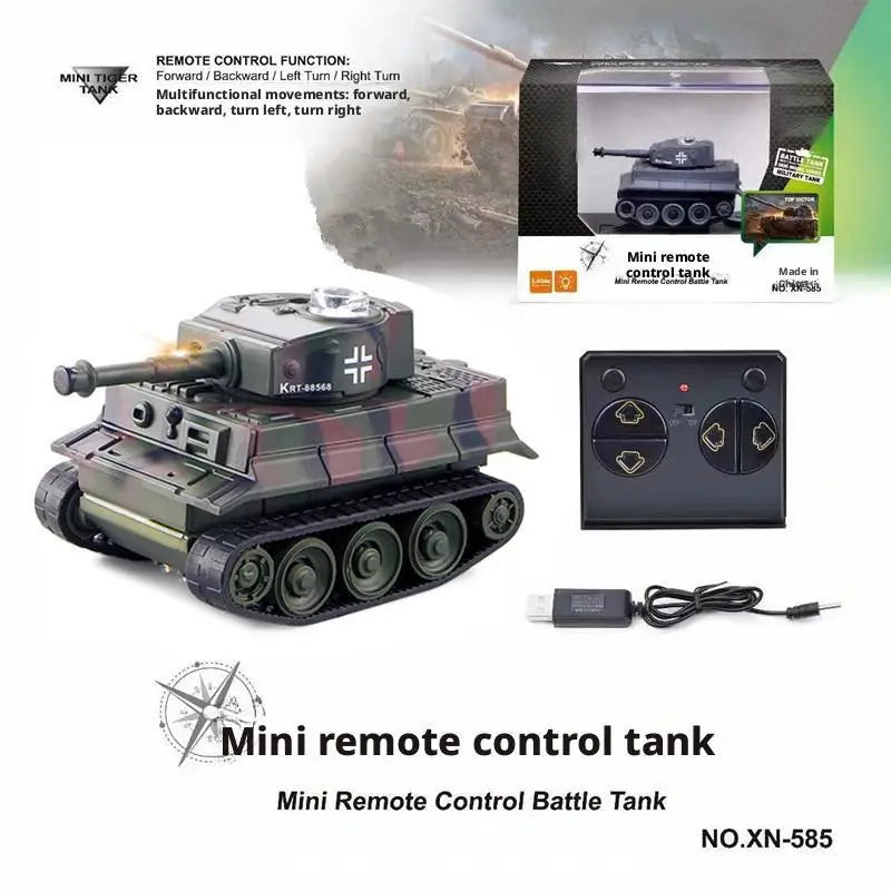 Tank,2025 new Mini Remote Control Tank Charging Model Simulation Wireless Control Children's Remote Control Car Military Toy Boy Gift