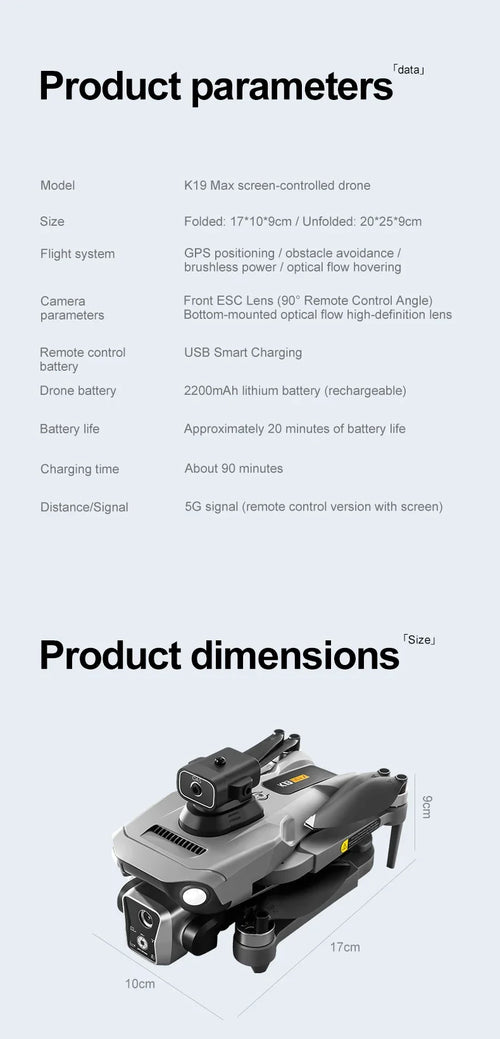 Load image into Gallery viewer, K19 MAX GPS Drone Cam Fishing Air Drop Toy
