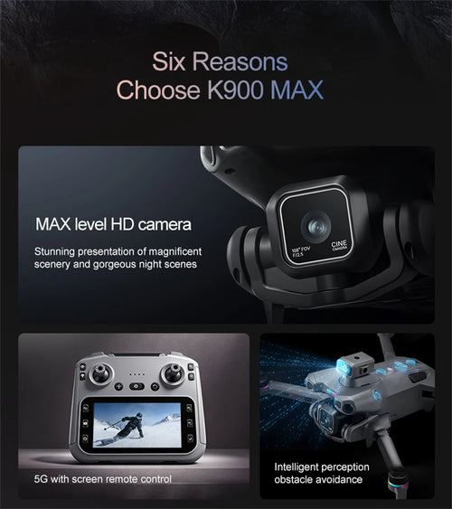 Load image into Gallery viewer, 2026 K900 MAX GPS 8K Drone Fishing Air Drop Automatic Turnaround 5G Screen Obstacle Avoidance Drone Professional Camera
