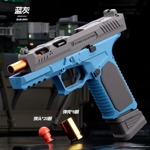 Load image into Gallery viewer, SIG17 Shell Ejceting Toy Gun Automatic Continuous Firing EVA Foam Blaster Outdoor CS Shooting Weapons Pistol for Kids Gift
