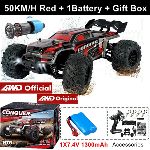 Load image into Gallery viewer, 1:16 80km/h Brushless RC Drift Car With LED Lights 4WD Electric High Speed Racing Remote Control Monster Truck for Kids Adults
