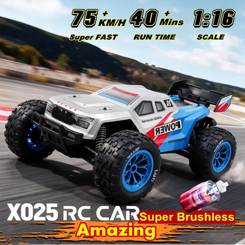 4WD 75KM/H RC Car Super Brushle High Speed Buggy 4x4 Off Road Remote Control High Speed Drift Racing Truck Drift Racing Toy Gift