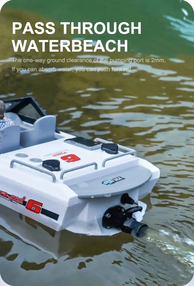 Toy Boat 1/12 Remote Control Go Kart 2.4G High-Speed Vortex Spray Brushless Water Electric Cool Boy Ship Model