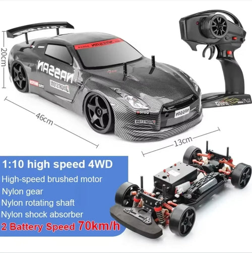 Load image into Gallery viewer, 1:10 70km/h High-speed Drift Remote Control Car 2.4G 4WD Rc Off-road Vehicle Dual-speed Rc Car Children&#39;s Christmas Gift

