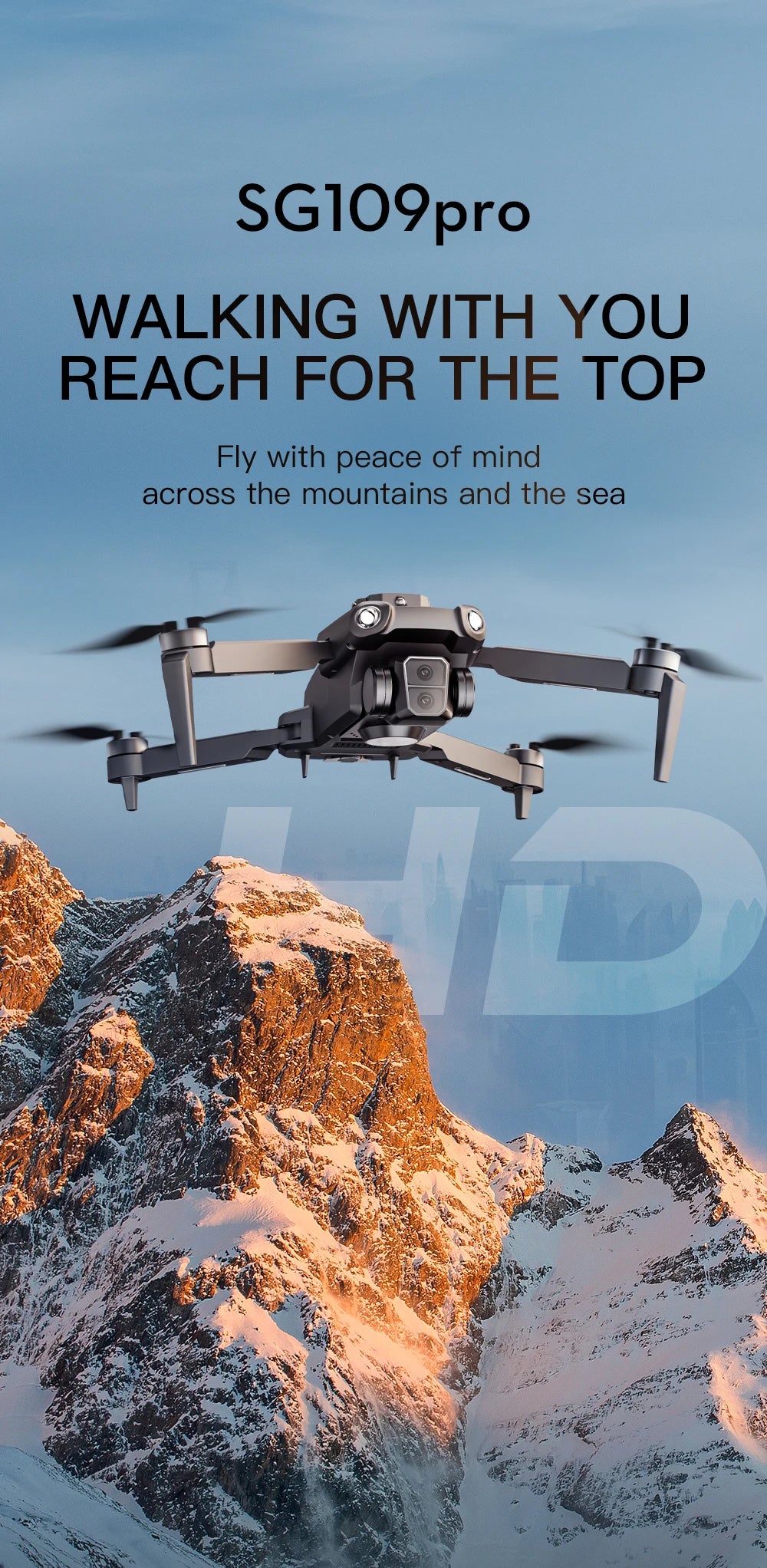 SG109 Pro Mini  Drone 8K Profesional with HD Camera 5G WiFi GPS Folding 4-Axis anti Shake Gimbal Brushless Motoror Quadcopter Ne