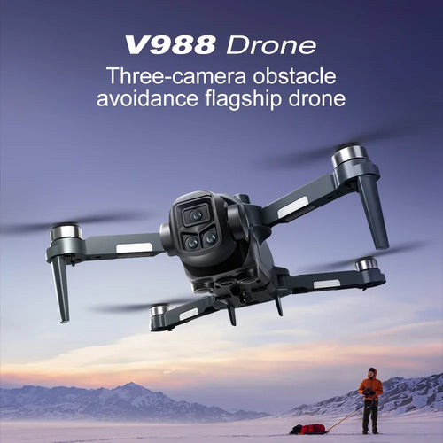Load image into Gallery viewer, Original V988 Drone 8K HD Dual Camera Professional 5G WIFI FPV Remote control with large screen Foldable Quadcopter RC DronPlusX
