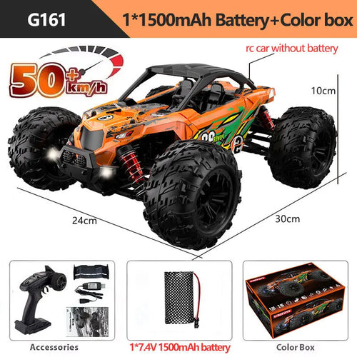 Load image into Gallery viewer, 1:16 4WD RC Car 60KM/H Or 36KM/H With LED 2.4G Remote Control Cars High Speed Drift Monster 4x4 Truck For Kids VS Wltoys 144001
