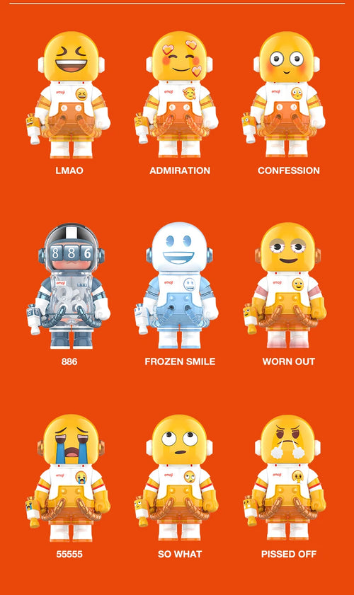 Load image into Gallery viewer, POP MART MEGA SPACE MOLLY 100% × emoji Series 1PC/9PCS POPMART Blind Box Action Figure Cute Toy
