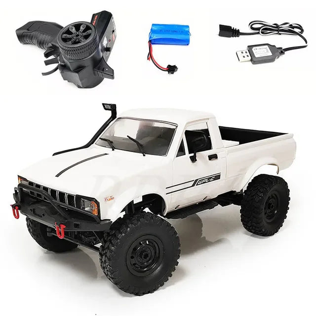 4x4 rc C64-1 New WPL RC CAR 1/16 2.4G Full Scale 4WD Adults Climbing Car Off Road Vehicle C24 Pickup Truck Remote Control Boy Model Toy