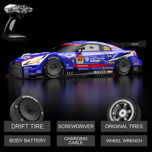 Load image into Gallery viewer, Rc Car 4WD Drift Racing 2.4G Dual Motors 40km/H 40 Minutes Long Battery Life 1:16 GTR Remote Control Car Outdoor Racing Car Toys

