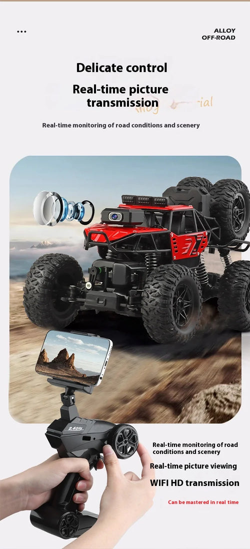 Load image into Gallery viewer, Trendy And Cool Oversized Remote Four-Wheel Drive Climbing Big Foot Car, Six Wheel Drive Racing Car, Boys&#39; Charging Toy Car
