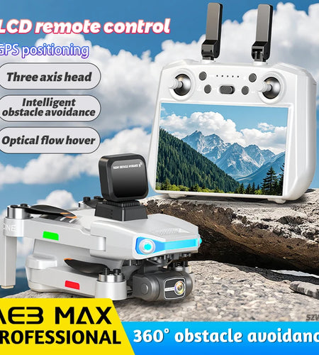 2025 New AE3 PRO Max+ GPS Drone 8K Dual Camera With Screen 5G Wifi FPV 3-Axis Gimbal Obstacle Avoidance Quadcopter RC Dron Toy