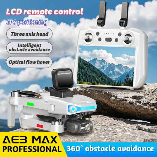 Load image into Gallery viewer, 2025 New AE3 PRO Max+ GPS Drone 8K Dual Camera With Screen 5G Wifi FPV 3-Axis Gimbal Obstacle Avoidance Quadcopter RC Dron Toy

