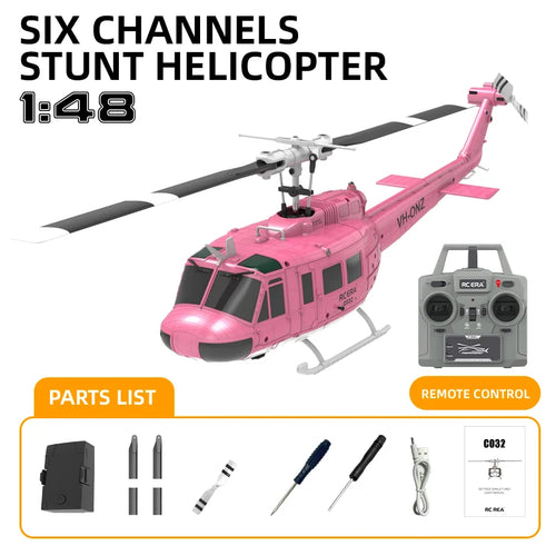 Load image into Gallery viewer, C032 UH-1 brushless RTF RC Helicopter 6-axis Gyroscope One Click 3D Flip Optical flow positioning UH1 helicopter model Hobby Toy

