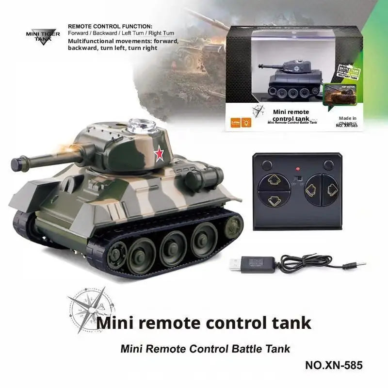 Tank,2025 new Mini Remote Control Tank Charging Model Simulation Wireless Control Children's Remote Control Car Military Toy Boy Gift