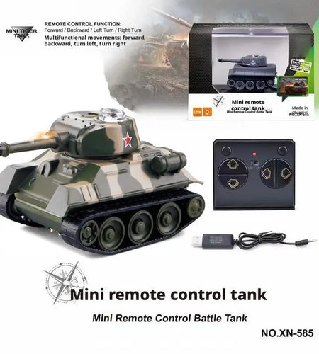 Tank,2025 new Mini Remote Control Tank Charging Model Simulation Wireless Control Children's Remote Control Car Military Toy Boy Gift