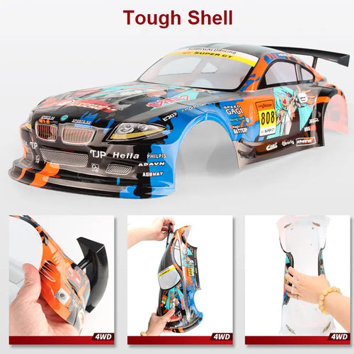 Load image into Gallery viewer, 1:10 70km/h High-speed Drift Remote Control Car 2.4G 4WD Rc Off-road Vehicle Dual-speed Rc Car Children's Christmas Gift
