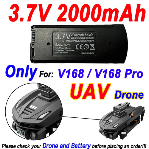 Load image into Gallery viewer, V168 Pro Max Battery 7.4V 3000mAh Original Battery V168 Dron 3.7V 2000mAh For V168 RC Quadcopter Spare Battery Parts Accessories
