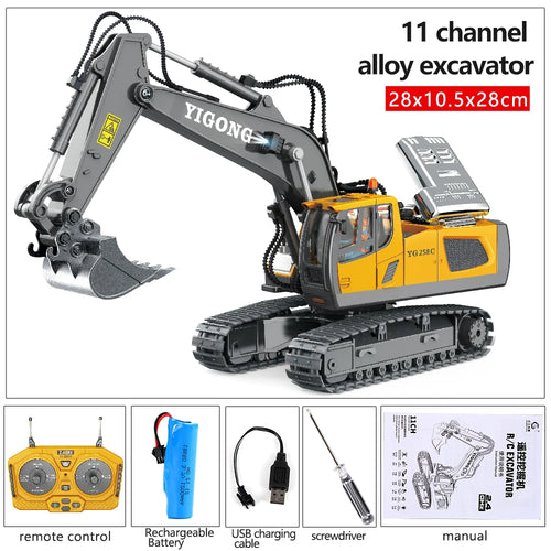Load image into Gallery viewer, Remote Control Excavator Bulldozer Dump Truck Rc Car Toys Electric Engineering 2.4g High-Tech Vehicle Model Toys For Kids Gifts
