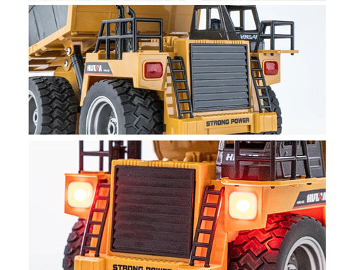 Load image into Gallery viewer, HUI NA Engineering Vehicle 533D Simulation Alloy Dump Truck Earth-moving Dump Truck Model Toy Truck Heavy duty tractor RC Cars
