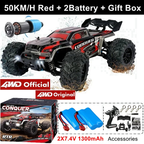 Load image into Gallery viewer, 1:16 80km/h Brushless RC Drift Car With LED Lights 4WD Electric High Speed Racing Remote Control Monster Truck for Kids Adults
