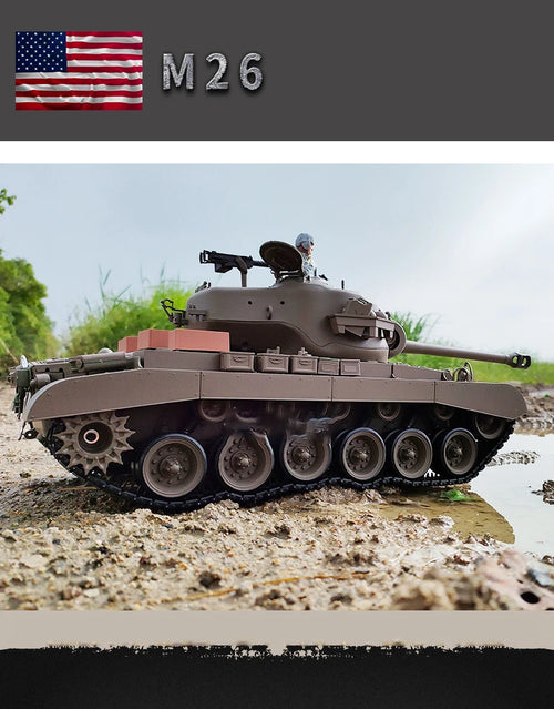 Load image into Gallery viewer, 1:16 Henglong 3838-1 American M26 Pershing Heavy Tank RC Model  Metal Tank Simulation Model Remote Control Athletic Toys
