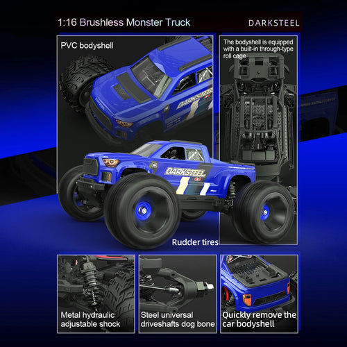 Load image into Gallery viewer, 1/16 4WD RC Car Brushless High-speed Truck 2.4G Remote Control Climbing Vehicle 4x4 Off-road Big-wheels Crawler Toys for Adults
