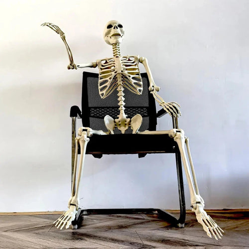 Load image into Gallery viewer, Halloween Realistic Body Bones Life Size Human Skeleton with Posable Joints Simulation Skull Ornament Haunted House Horror Props
