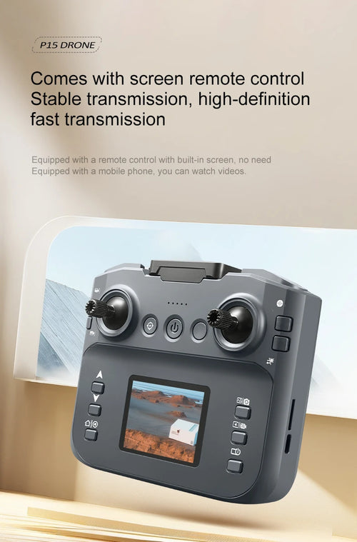 Load image into Gallery viewer, P15 Screen Control Drone 8K Professional Camera HD Aerial Photography Dual-Camera Omnidirectional Obstacle Avoidance Drone
