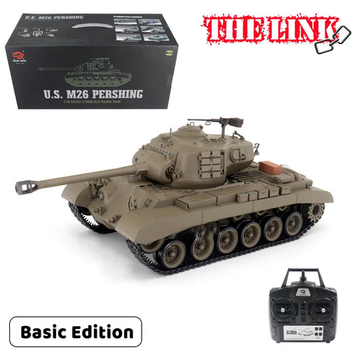 Load image into Gallery viewer, 1:16 Henglong 3838-1 American M26 Pershing Heavy Tank RC Model  Metal Tank Simulation Model Remote Control Athletic Toys
