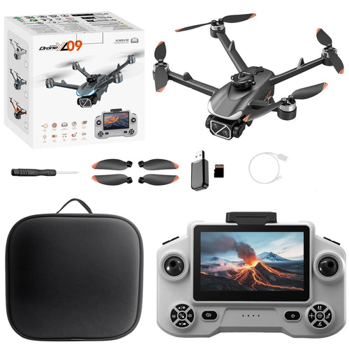 Load image into Gallery viewer, NEW YL09 Drone With Screen Remote Control 8K HD Dual Camera Brushless Motor Obstacle Avoidance Foldable FPV Quadcopter RC Drones
